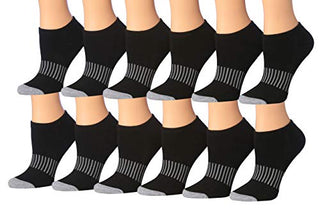 Tipi Toe Women's 12-Pairs Low Cut Athletic Sport Peformance Socks, (sock size 9-11) Fits shoe size 6-12, WS15