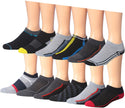 James Fiallo Men's 12-Pairs Performance Low Cut Athletic Sport Socks