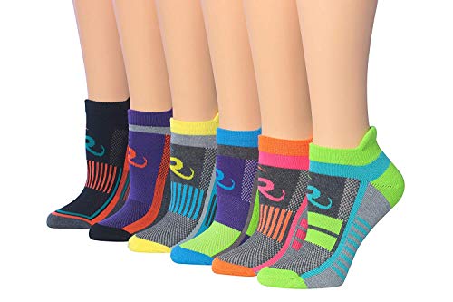 Ronnox Women's 6-Pairs Low Cut Running & Athletic Performance Tab X-Small/Small WRLT12-A-XS