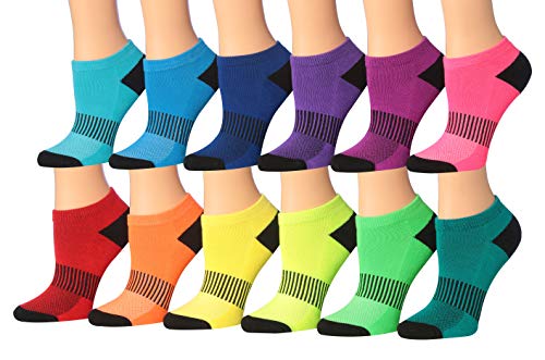 Tipi Toe Women's 12-Pairs Low Cut Athletic Sport Peformance Socks (SP38)