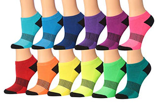 Tipi Toe Women's 12-Pairs Low Cut Athletic Sport Peformance Socks WS08