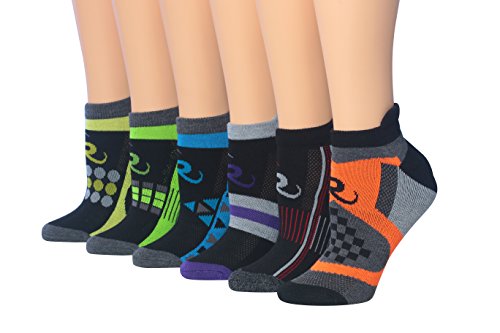 Ronnox Women's 6-Pairs Low Cut Running & Athletic Performance Tab X-Small/Small WRLT12-B-XS