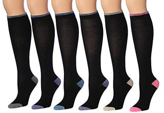Tipi Toe Women's 6 Pairs Colorful Patterned Knee High Socks (KH177)