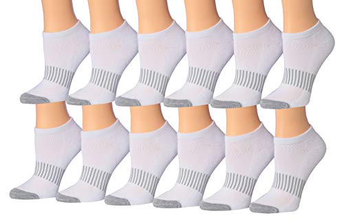Tipi Toe Women's 12-Pairs Low Cut Athletic Sport Peformance Socks WS14