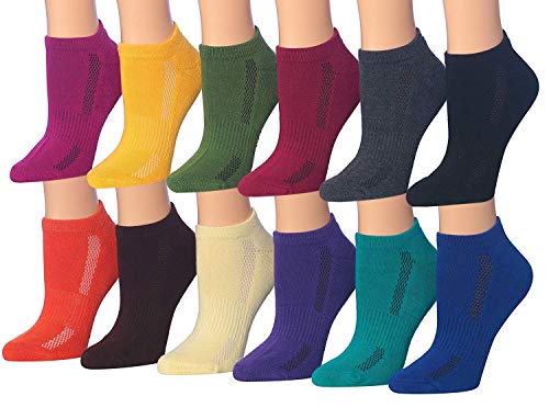 Tipi Toe Women's 12-Pairs Low Cut Athletic Sport Peformance Socks, WS13-12