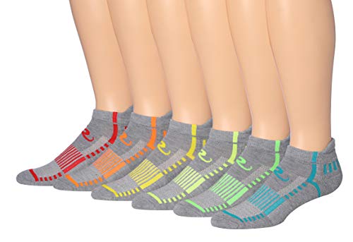 Ronnox Men's 6-Pairs Low Cut Running & Athletic Performance Tab Socks Small/Medium MRLT19-B-SM