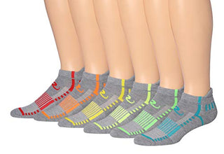 Ronnox Men's 6-Pairs Low Cut Running & Athletic Performance Tab Socks Small/Medium MRLT19-B-SM