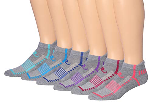 Ronnox Men's 6-Pairs Low Cut Running & Athletic Performance Tab Socks Small/Medium MRLT19-A-SM