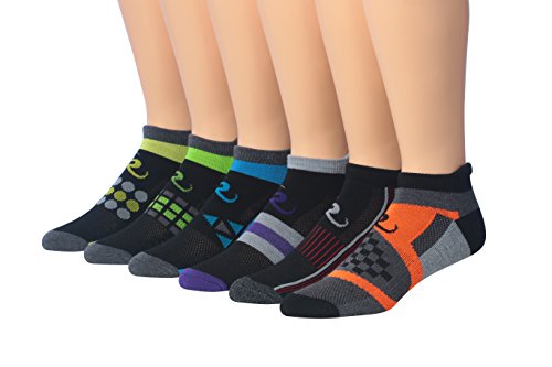 Ronnox Men's 6-Pairs Low Cut Running & Athletic Performance Socks Large/X-Large MRLT02-B-XL