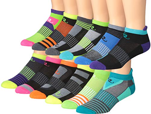 Ronnox Men's 12-Pairs Low Cut Running & Athletic Performance Socks