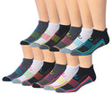 Ronnox Men's 12-Pairs Low Cut Running & Athletic Performance Socks