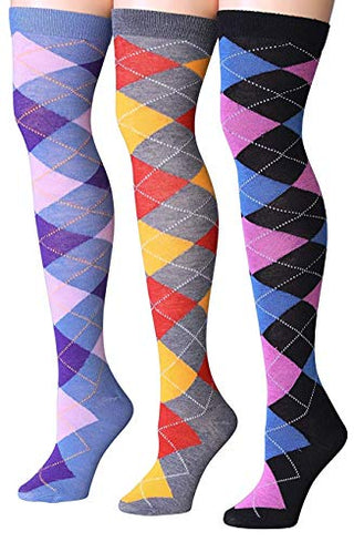 Isadora Paccini Women's 3 Pairs Over The Knee High Socks FV810-B