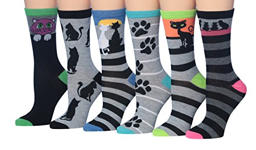 Tipi Toe Women's 6-Pairs Value Pack Penguin Novelty Animal Design Funky Winter Socks