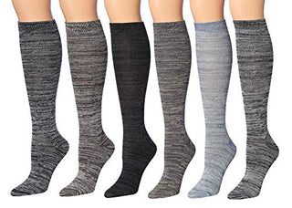 Tipi Toe Women's 6 Pairs Colorful Patterned Knee High Socks (KH175-A)