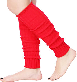 Isadora Paccini 80s Women's Ribbed Leg Warmers for Party Sports Accessories
