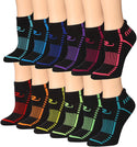 Ronnox Women's 12-Pairs Low Cut Running & Athletic Performance Tab Socks