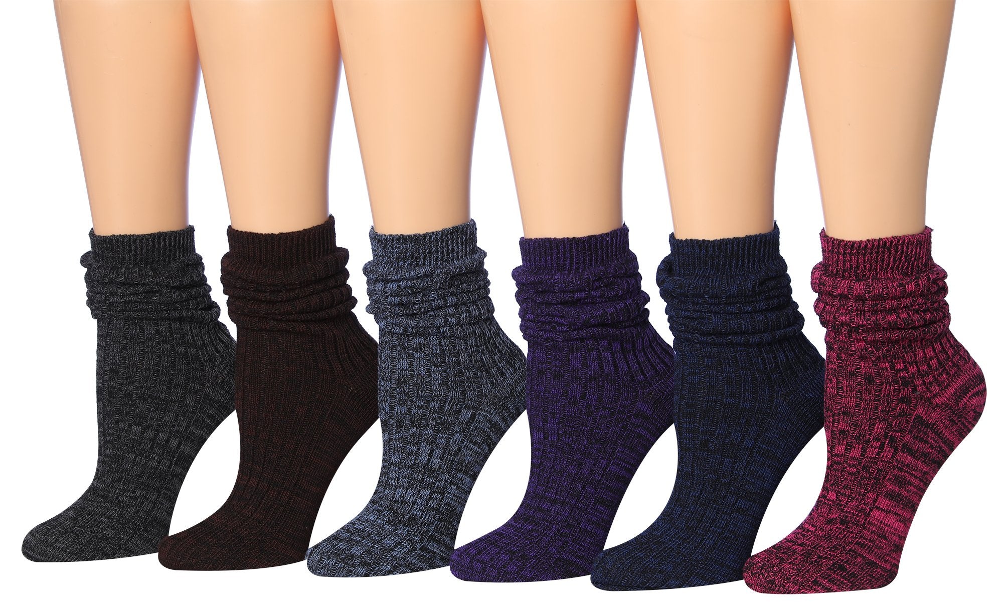 Tipi Toe Women's Ragg Cotton Warm Winter Crew Boot Socks