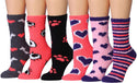 Tipi Toe Women's 6-Pairs Cozy Microfiber Anti-Skid Soft Fuzzy Crew Socks