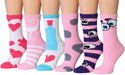 Tipi Toe Women's 6-Pairs Cozy Microfiber Anti-Skid Soft Fuzzy Crew Socks