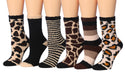 Tipi Toe Women's 6-Pairs Cozy Microfiber Anti-Skid Soft Fuzzy Crew Socks