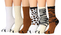 Tipi Toe Women's 6-Pairs Cozy Microfiber Anti-Skid Soft Fuzzy Crew Socks