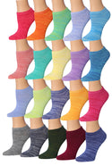 Tipi Toe Women's 20 Pairs Colorful Patterned Low Cut/No Show Socks