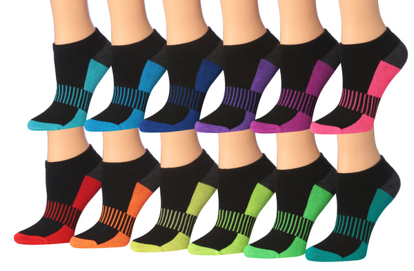 Tipi Toe Women's 12-Pairs Low Cut Athletic Sport Peformance Socks